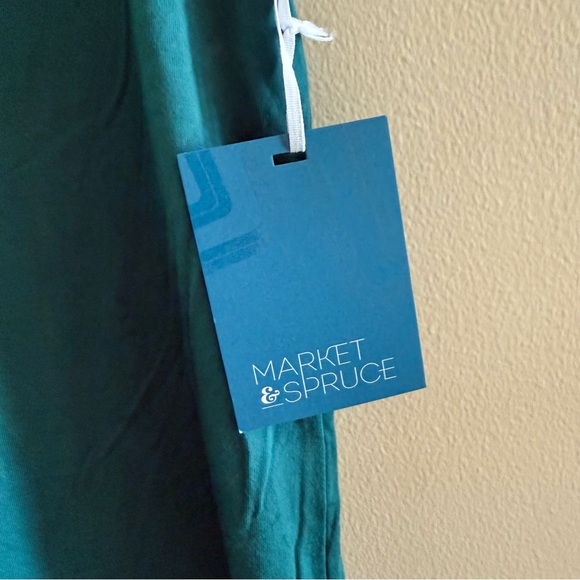 Market &‎ Spruce Teal V-Neck Women's Top Size XS NWT Short Sleeve - Picture 3 of 4